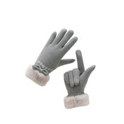 Vedenpitävät ja tuulenpitävät paksunnetut samettikäsineet Vaalean harmaa