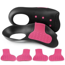 Säädettävät ortopediset pohjalliset litteille jaloille, holvituki - 1 pari Musta + punainen L