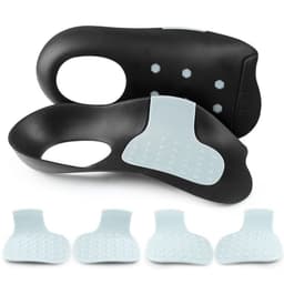 Justerbara Ortopediska Inläggssulor för Plattfot, Stöd - 1 Par Svart +