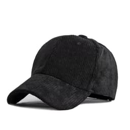 Baseballkeps i manchestertyg för vuxna (56-60 cm) Svart