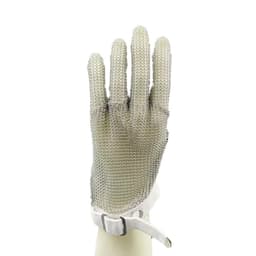 316L Rustfritt Stål Kuttbestandig Hanske med Nylon Håndleddsstropp - Forbedret Håndbeskyttelse