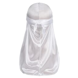 Pustende Polyester Hodeskjerf for Menn - Elastisk Lang Hale Bandana Lue for Solbeskyttelse Hvit