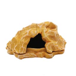 Resin Reptil Rock Cave Hideout for Gecko, Lizard, Snake, og Amfibier Gul