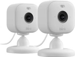 Blink Mini 2 Smart Indoor Security Camera 2kpl setti Valkoinen