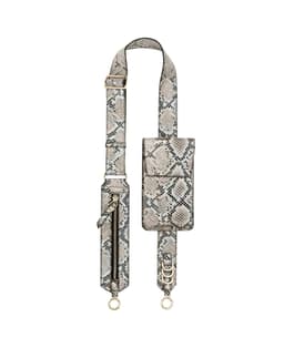 Utility Strap Beige Shimmery Snake