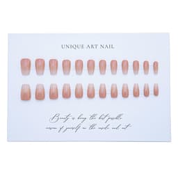 Gradient Blush Lösögonfransar - Medium Längd, Rosa, 24 st