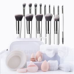 27-Dels Sminkebørstesett - Komplett Børstekolleksjon med Bærbar Oppbevaringsveske