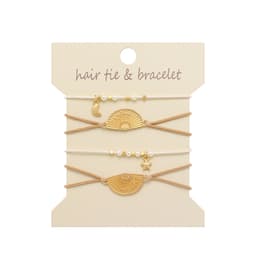 Elegant Pärla Guld Fläkt Hårband Armband för Kvinnor