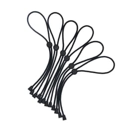 Svarta elastiska hårband - 6 st set med plastdetaljer