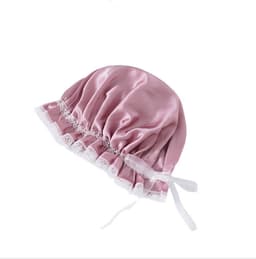 Lyxig sovmossa i siden med spetskant Rosa