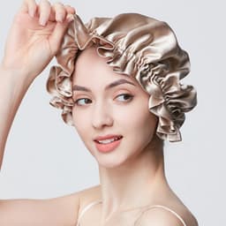 Sovhatt i 100% mullbärssilke Svart