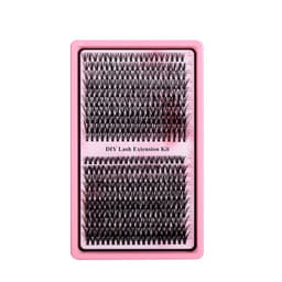 20 Riviä 30P+40P Yksittäisiä Ripsikimppuja - 400 Synteettistä Kuituripsiä Volyymiin ja Pituuteen