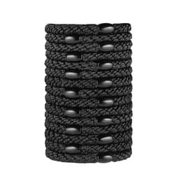 15 st svarta hårsnoddar, flätade elastiska hårband för kvinnor eller f