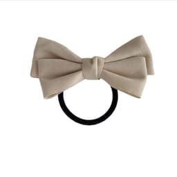 Chic Bowknot Hårstrikker - Sett med 2 Allsidige Hårtilbehør Hvit