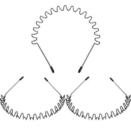 Metall Vågigt Hårband - Unisex Svart Sportpannband Set