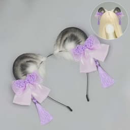 Lolita-tyylinen eläinkorvapanta, jossa kiinalainen panda-koristelu