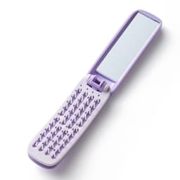 Rektangulær Sammenleggbar Speilkam - Bærbar & Selvrensende Hårbørste Lilla