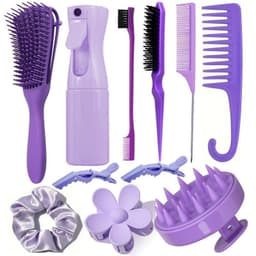 Octopus Hårkam Svart 11-Dels Styling Kit - Volumgivende & Masserende