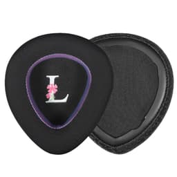 Erstatningsøreputer kompatible med ASUS ROG Prism 2 & ROG Delta II Gaming Headset - Isstoff, Svart/Lilla
