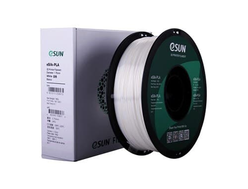 Filament eSUN 1kg eSilk PLA 1,75mm för 3D-skrivare glänsande vit
