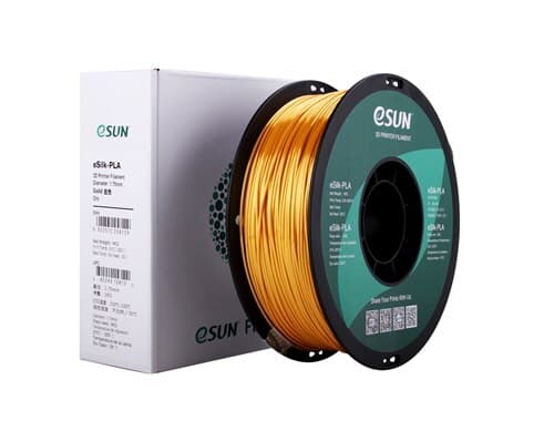 Filament eSUN 1kg eSilk PLA 1,75mm för 3D-skrivare glänsande guld