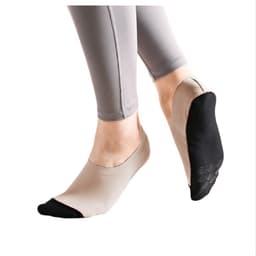 Sklisikre Yoga Sokker for Kvinner, Pilates Barresokker med Grips, Treningssokker Grå S