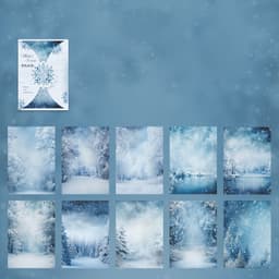 Lumiset metsäpolun tarrat - koristeelliset PET-tarrat talven ihmemaan askarteluun