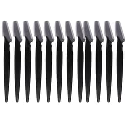 12 stk. fortykkede øjenbrynsknive - Præcisionsværktøj til fjernelse og formning af ansigtshår Sort