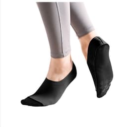 Sklisikre Yoga Sokker for Kvinner, Pilates Barresokker med Grips, Treningssokker Sort M
