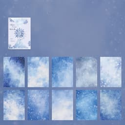 Snöflingestickers - Dekorativa PET-klistermärken för vinterhantverk