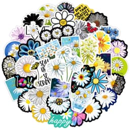Vanntette Daisy Doodle-klistremerker