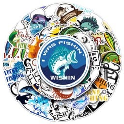 DIY Klistremerkepakke - 50 Unike Design Fiske