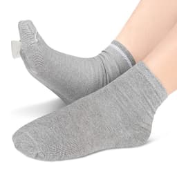 GEL TÅSEPARATORSOCKOR FÖR HALLUX VALGUS & ÖVERLAPPANDE TÅR, 1 PAR Grå