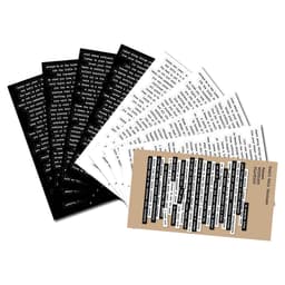 Vintage Text Sticker Pack (8 klistermärken + 1 kort)