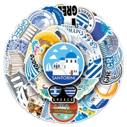 DIY Klistremerkepakke - 50 Unike Design Hellas