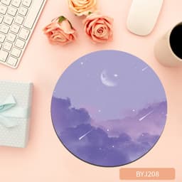 Pyöreä hiirimatto ommelluilla reunoilla Violetti XS