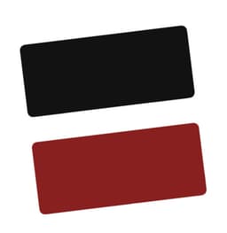 Tosidig skrivebordsmatte, 60x30 cm, musematte i PU-skinn Sort