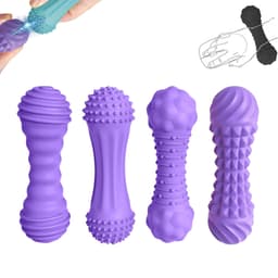 Violetti silikoninen hiiren rannetuki, 4 kpl - Ergonominen tuki ja stressin lievitys