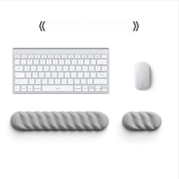 Ergonomisk tastatur håndleddsstøtte og musematte kombinasjon for å lindre tretthet i hendene på kontoret Grå