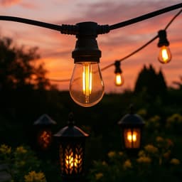 LY Sweden Premium valoketju ulkokäyttöön litteällä kaapelilla 5m 10 lamppua