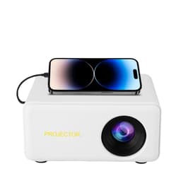 1080P Portabel Projektor för Hemmabio - HDMI, USB, TF, AV Ingång Vit