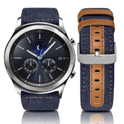 Aito nahkaranneke Samsung Galaxy Watch 3:lle 40mm 42mm Sininen