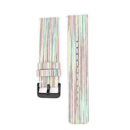 Sateenkaarikankainen kellon ranneke mustalla soljella 18 mm