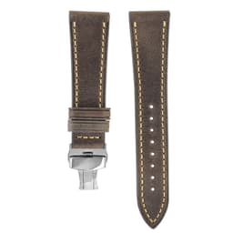 Aito nahkaranneke perhossoljella - 22MM Harmaa