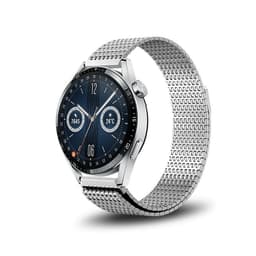 Sølvfarget klokkereim i rustfritt stål 20 mm - kompatibel med Huawei GT4/GT3/GT2