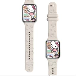 Kaiverrettu kellohihna Xiaomi Band 8/9 Prolle Valkoinen