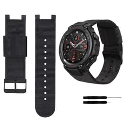 Amazfit T-Rex Pro Nylon Canvas -kellohihna Musta