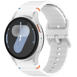 Klockarmband i Silikon för Samsung Watch 7 Vit