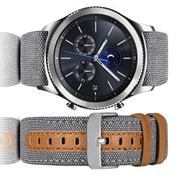 Aito nahkaranneke Samsung Galaxy Watch 3:lle 40mm 42mm Harmaa