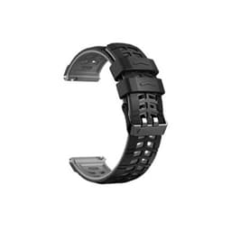 Universaali silikoniranneke kaksirivillä Musta + harmaa